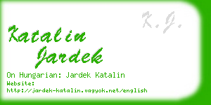 katalin jardek business card